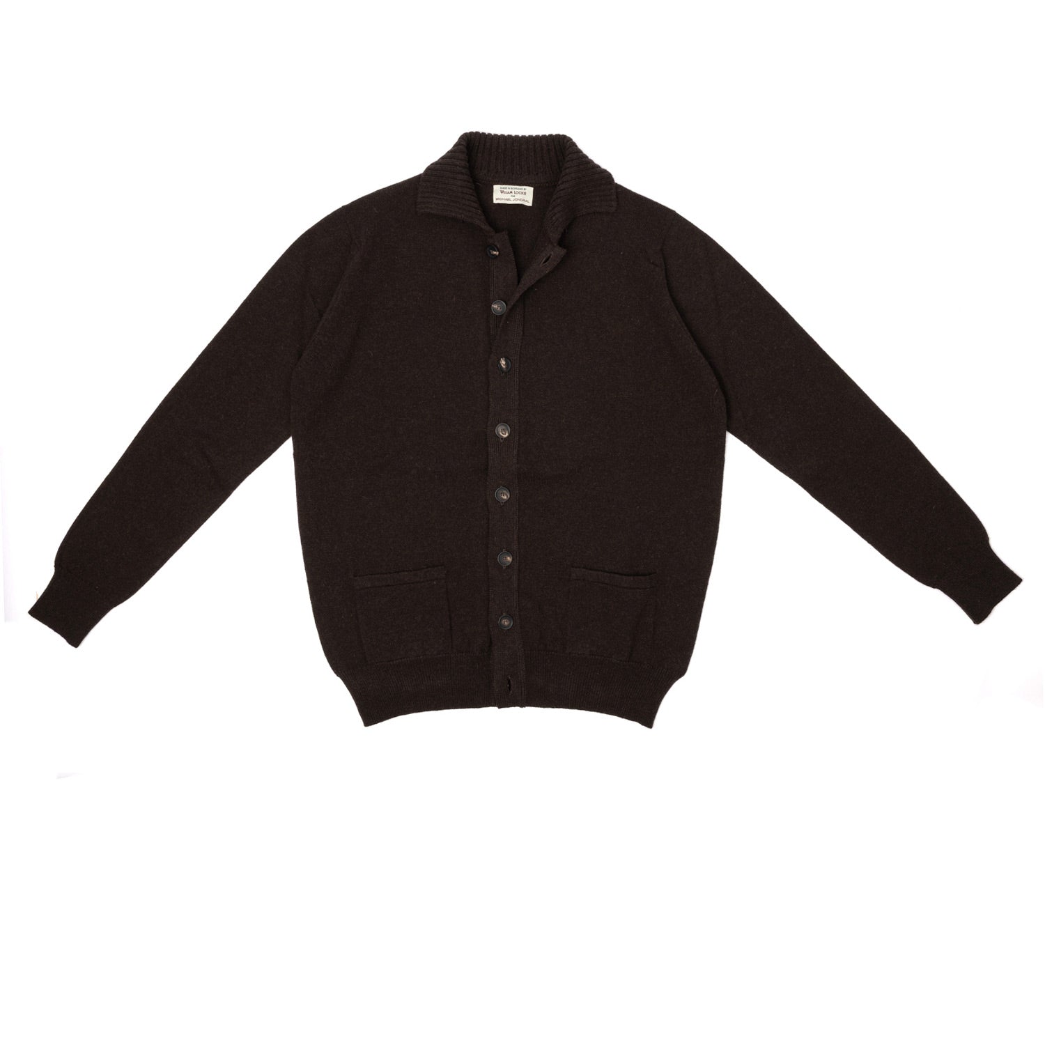Cardigan "Shirt Cardigan" made from 2-Ply Geelong Lambswool